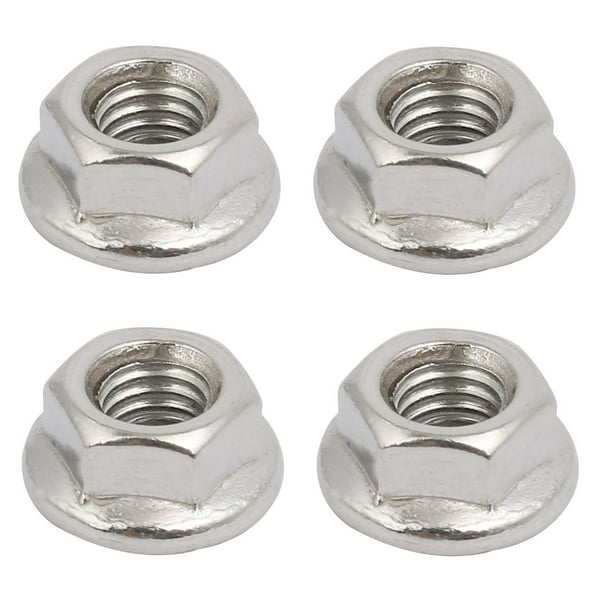 4pcs M6 x 1mm Step Metric Thread 304 Stainless Steel Hexagon Nuts on The Left 